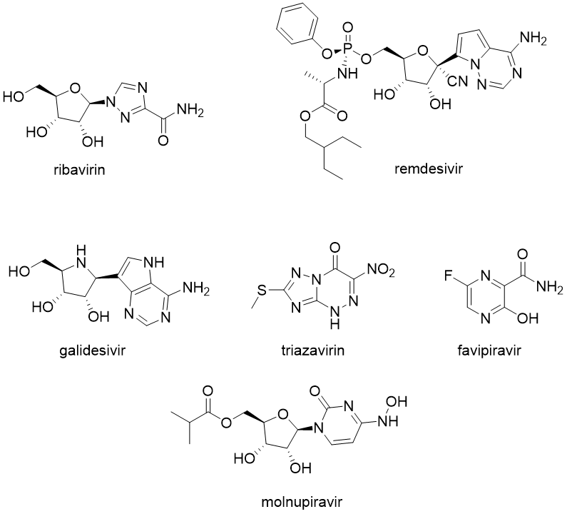 Examples of antiviral drugs including Remdesivir