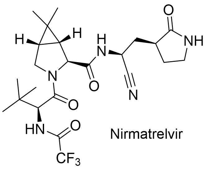 Structure of Nirmatrelvir- part of Paxlovid