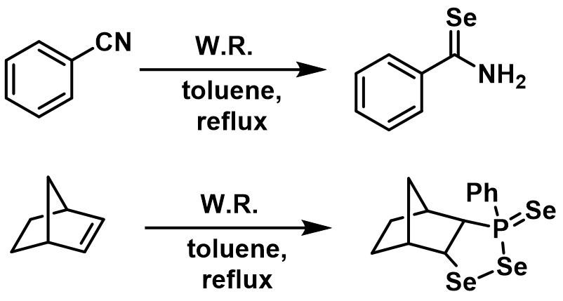 Examples of reactions with Woollins' reagent