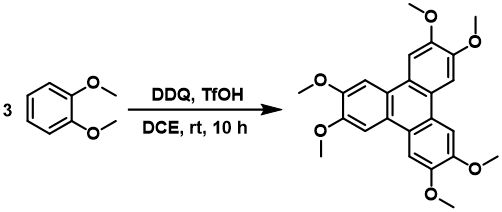 Figure 5: Cyclotrimerization of 1,2-dimethoxybenzene.