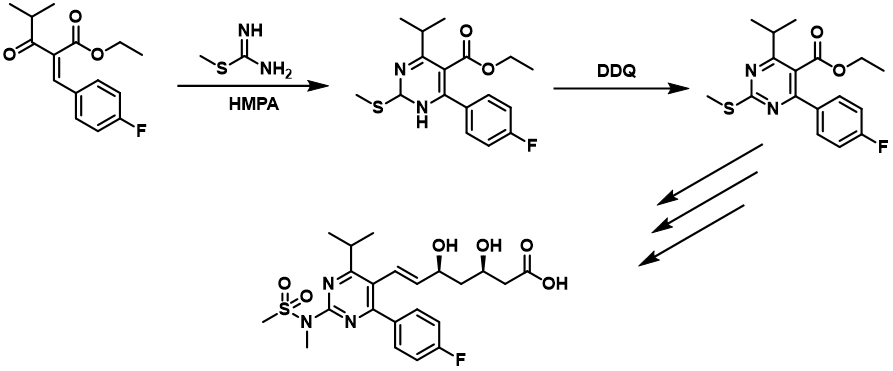 Figure 7: Synthesis of Rotuvastatin.