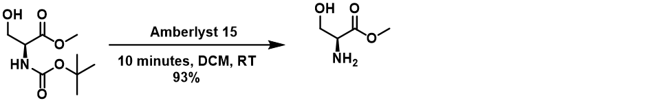 Induced Boc deprotection of amino acids