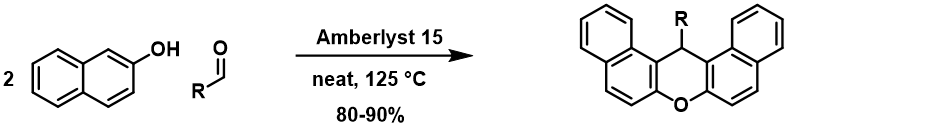 Synthesis of xanthene derivatives from 2-naphtol and aldehydes 