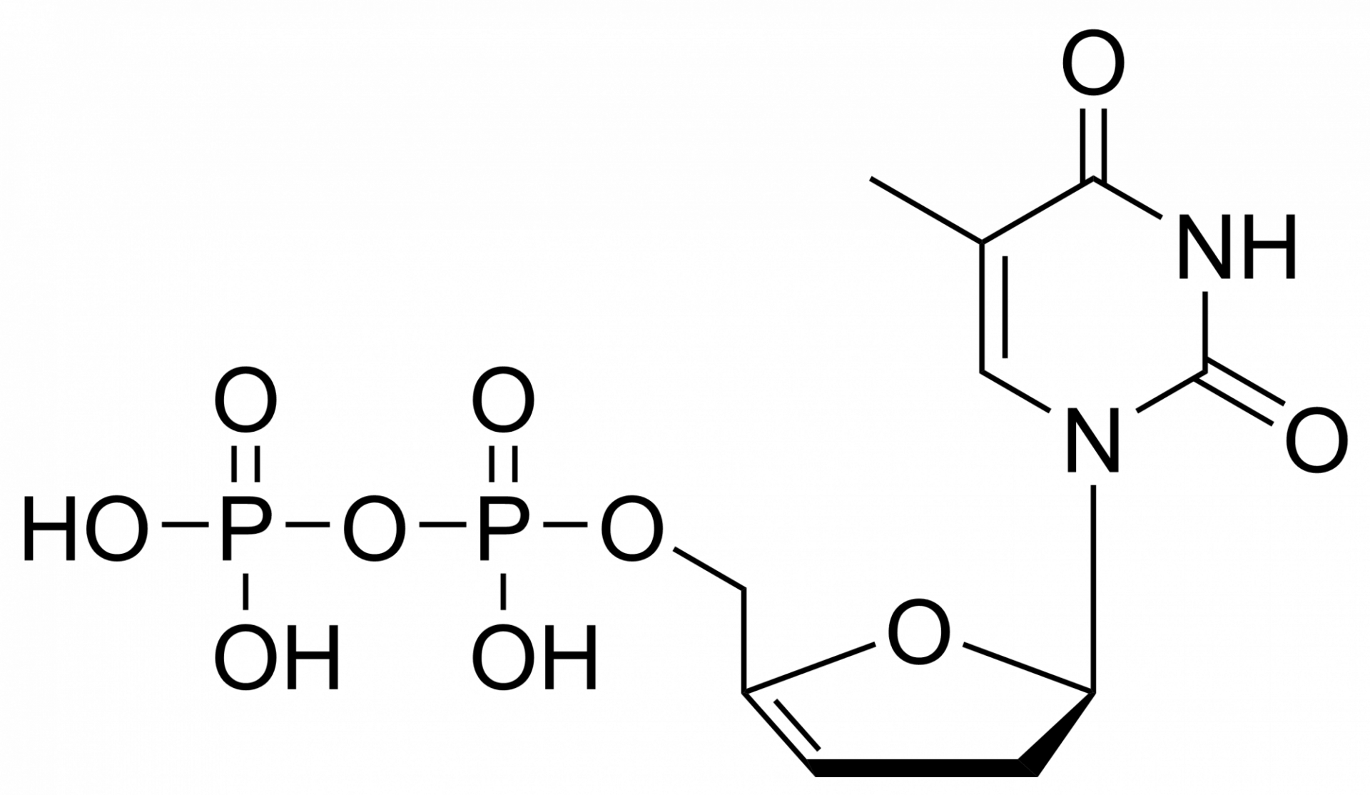 3′,4′-Didehydro-3′-deoxythymidinediphosphate