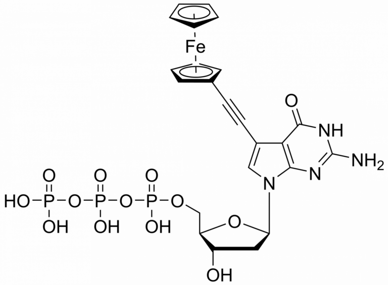 Main product photo - 7-(Ferrocene-1-yl-ethynyl)-7-deaza-2′-deoxyguanosine triphosphate – CAS 1138412-29-9