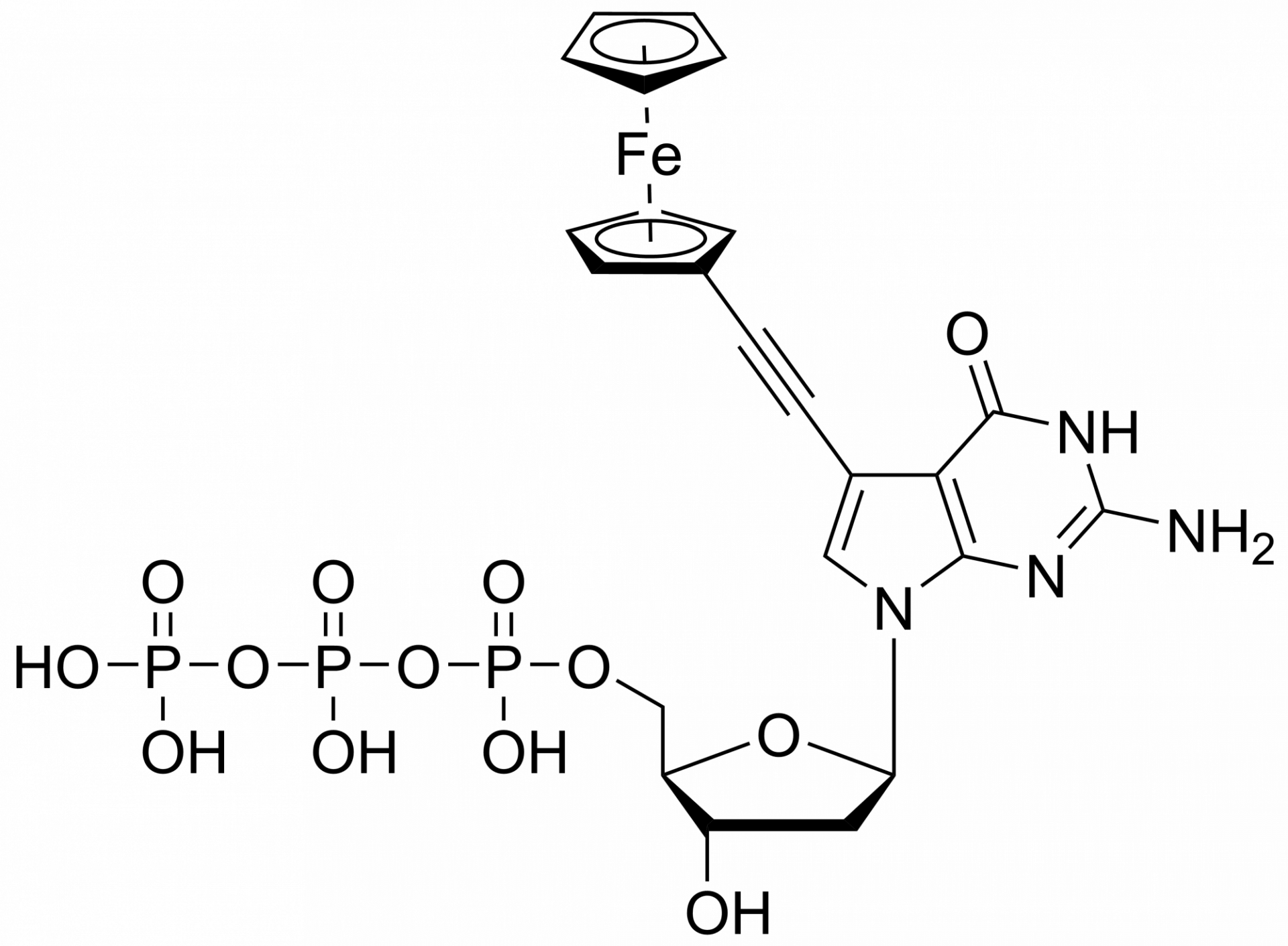 7-(Ferrocene-1-yl-ethynyl)-7-deaza-2′-deoxyguanosine triphosphate – CAS 1138412-29-9