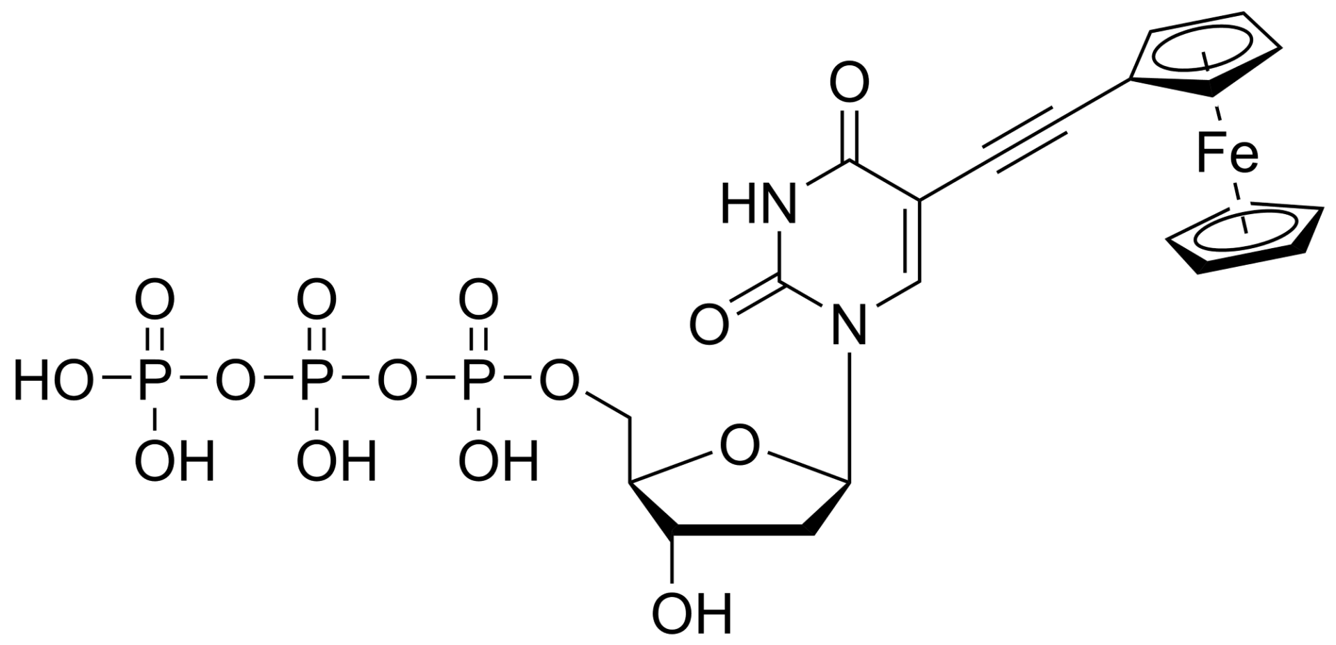 5-(Ferrocene-1-yl-ethynyl)-2′-deoxyuridinetriphosphate – CAS 1007229-84-6