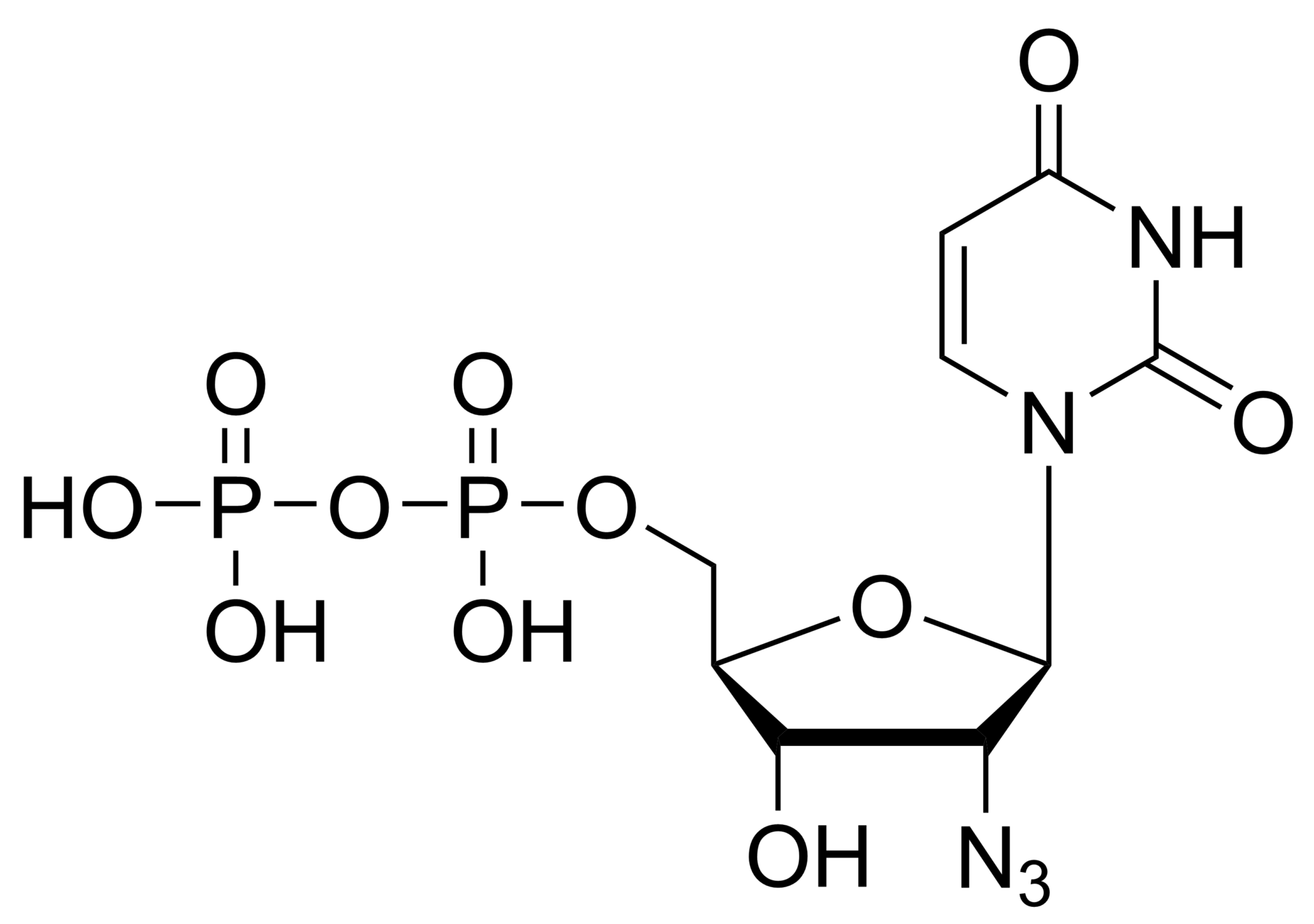 2′-Azido-2′-deoxyuridine diphosphate – CAS 36792-49-1