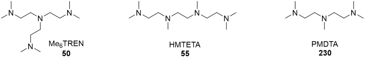 Figure 1: Structures of polydentate amines which can be used as ligands for CuAAC.