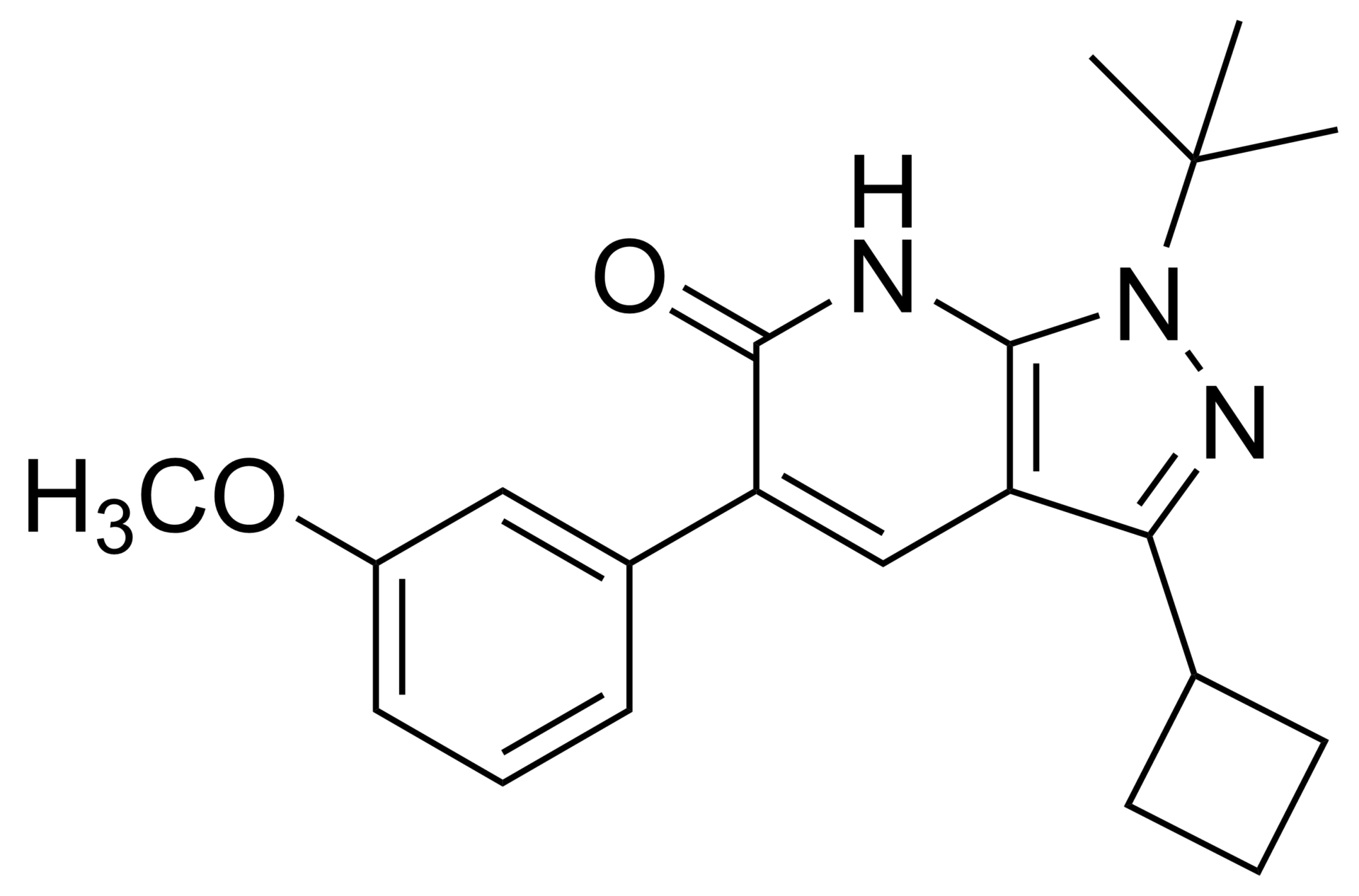 1-(tert-butyl)-3-cyclobutyl-5-(3-methoxyphenyl)-1,7-dihydro-6H-pyrazolo[3,4-b]pyridin-6-one