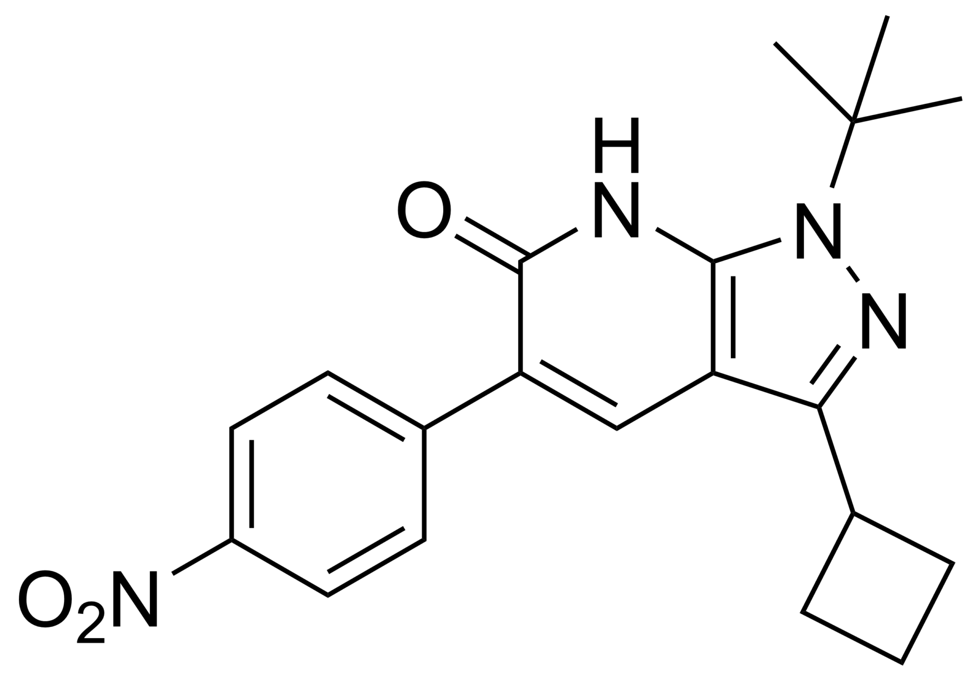 1-(tert-butyl)-3-cyclobutyl-5-(4-nitrophenyl)-1,7-dihydro-6H-pyrazolo[3,4-b]pyridin-6-one