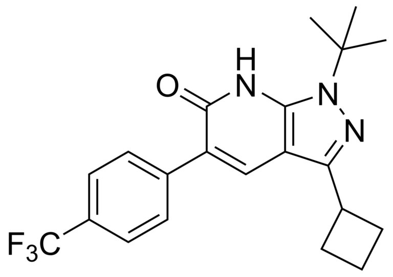 Main product photo - 1-(tert-butyl)-3-cyclobutyl-5-(4-(trifluoromethyl)phenyl)-1,7-dihydro-6H-pyrazolo[3,4-b]pyridin-6-one