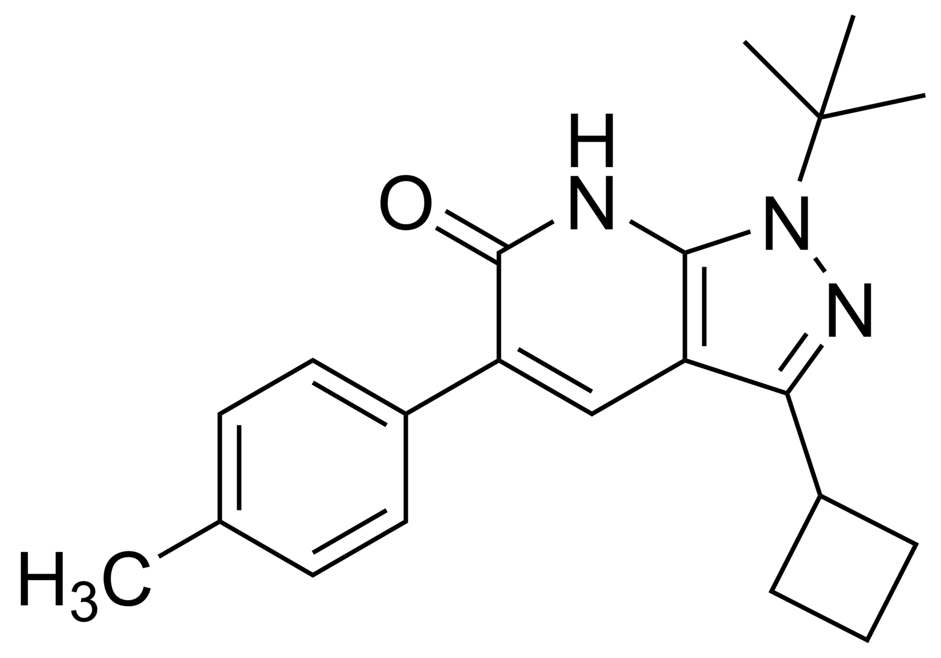 1-(tert-butyl)-3-cyclobutyl-5-(p-tolyl)-1,7-dihydro-6H-pyrazolo[3,4-b]pyridin-6-one