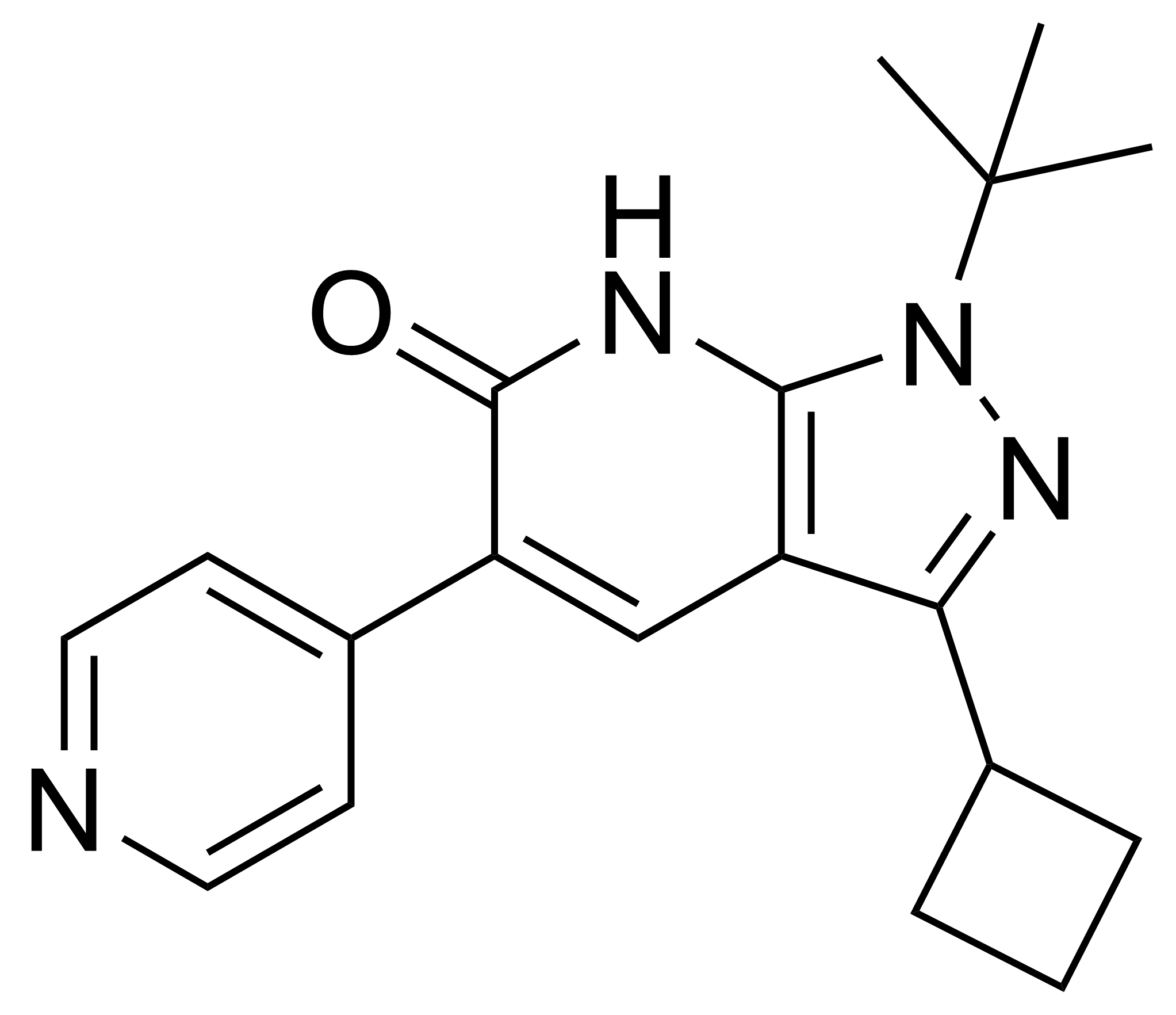 1-(tert-butyl)-3-cyclobutyl-5-(pyridin-4-yl)-1,7-dihydro-6H-pyrazolo[3,4-b]pyridin-6-one