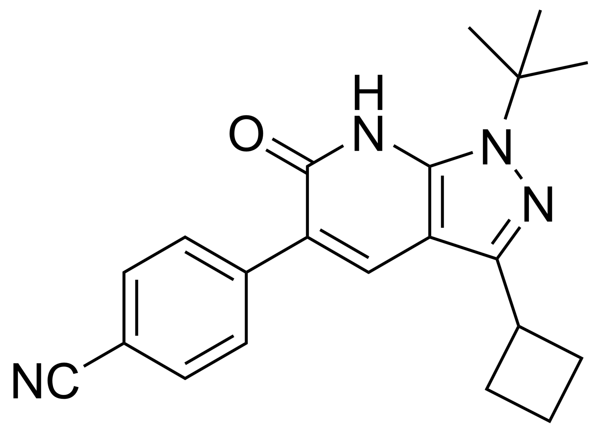 4-(1-(tert-butyl)-3-cyclobutyl-6-oxo-6,7-dihydro-1H-pyrazolo[3,4-b]pyridin-5-yl)benzonitrile